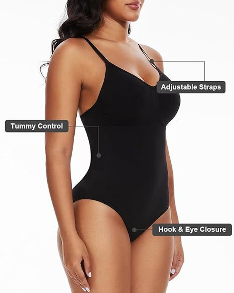 Seamless V-Neck Shapewear Bodysuit