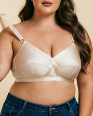 Satin Crisscross Strap Bra