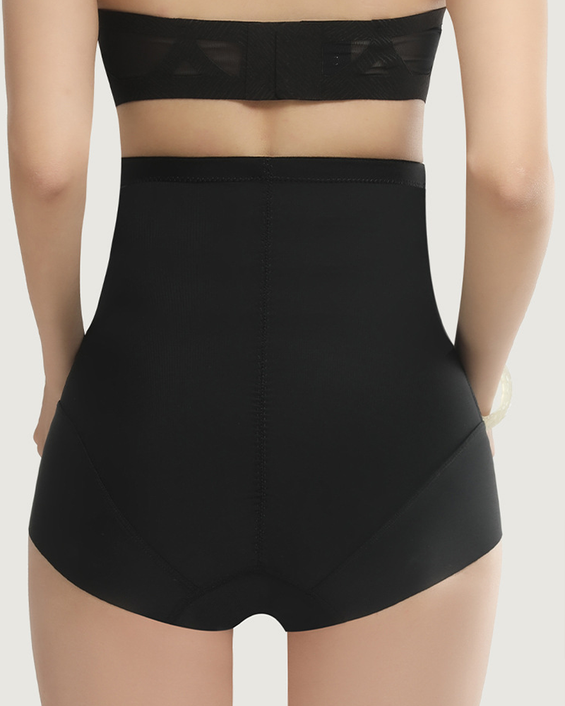 Zipper High-Waist Mesh Tummy Control Butt Lifter Shapewear Shorts