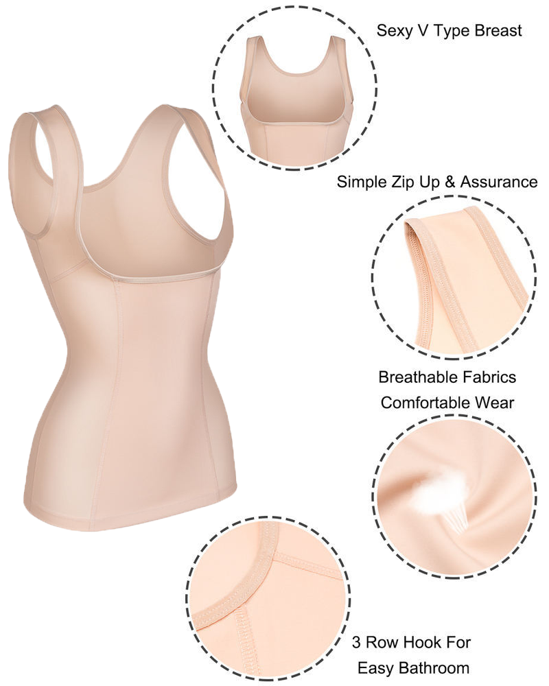 U-Neck Tummy Control Waist Trainer Tank Top