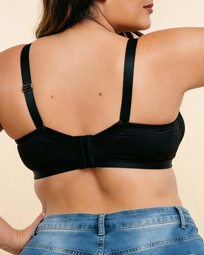 Satin Crisscross Strap Bra