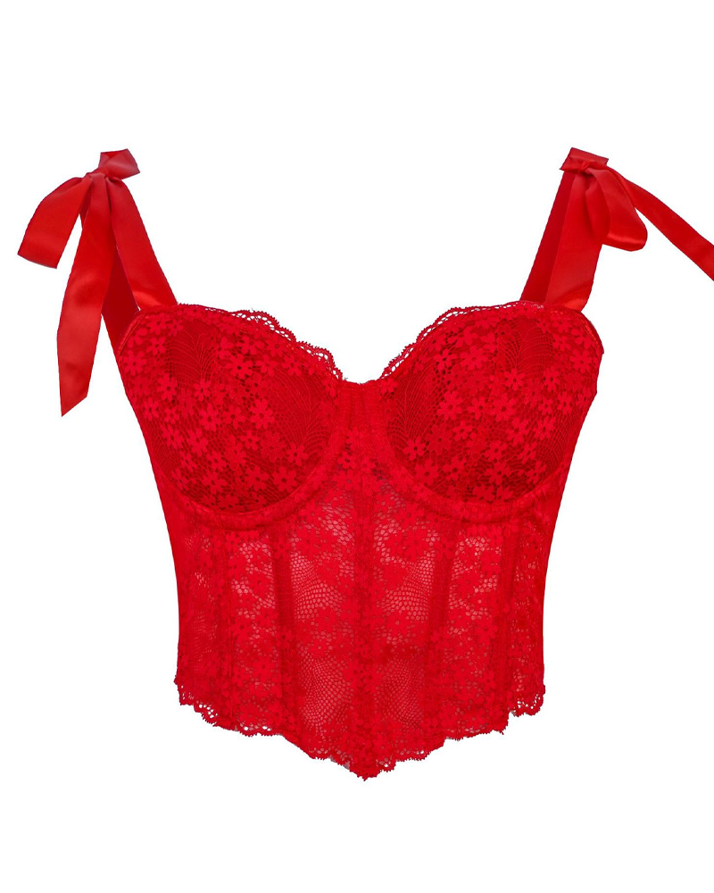 Lace-Trimmed Sexy Corset