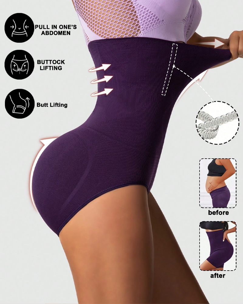 Seamless Tummy-Control High-Waisted Body-Shaping Pants