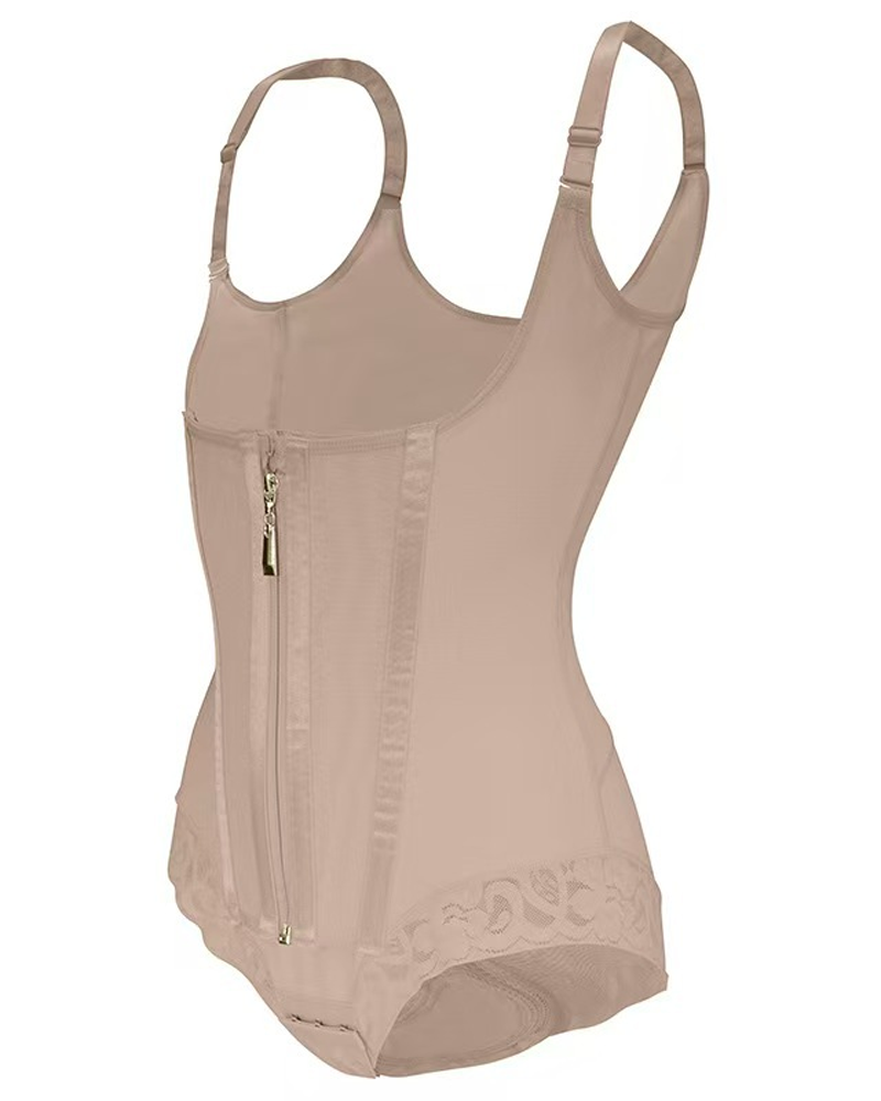 Double Layer High Waist Zipper Shapewear