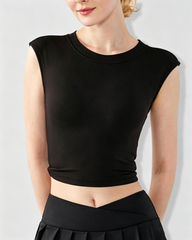 Crisscross Back Shaping Workout Top with Built-In Bra
