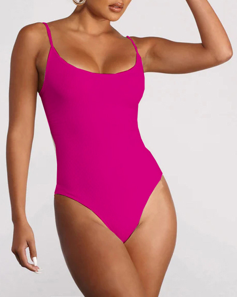 Backless Tie Triangle Bodysuit