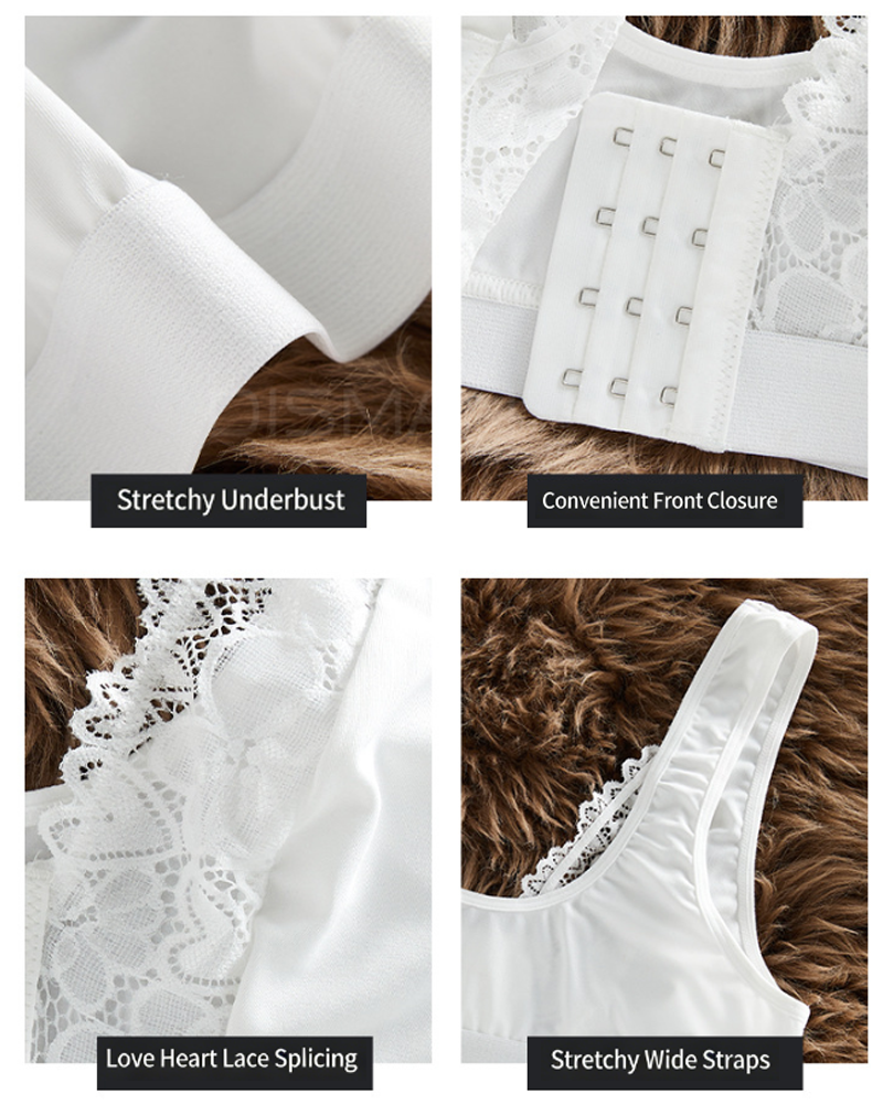 Valentine's Day Lace Front-Closure Bralette