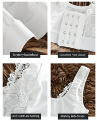 Valentine's Day Lace Front-Closure Bralette