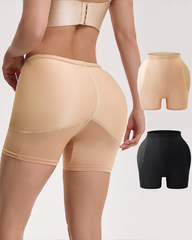 High Waisted Tummy Control Butt Lifter Shapewear Shorts With Padded Hip Pads