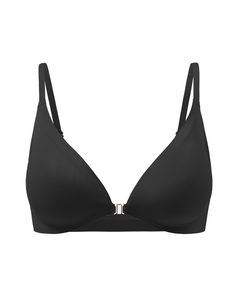 Seamless Front-Closure Bra For Small Busts Supportive And Comfortable Wire-Free