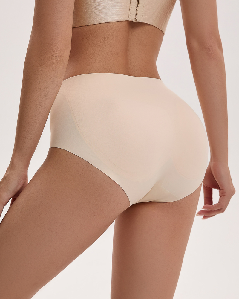 Seamless High-Waist Butt Lifter Panty with Removable Hip Pads