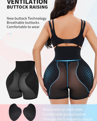 Plus-Size Tummy Control Butt-Lifting Shorts With Removable Hip And Butt Pads