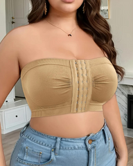 Strapless Bandeau Bra With Front Hook Closure Casual Comfort Breathable