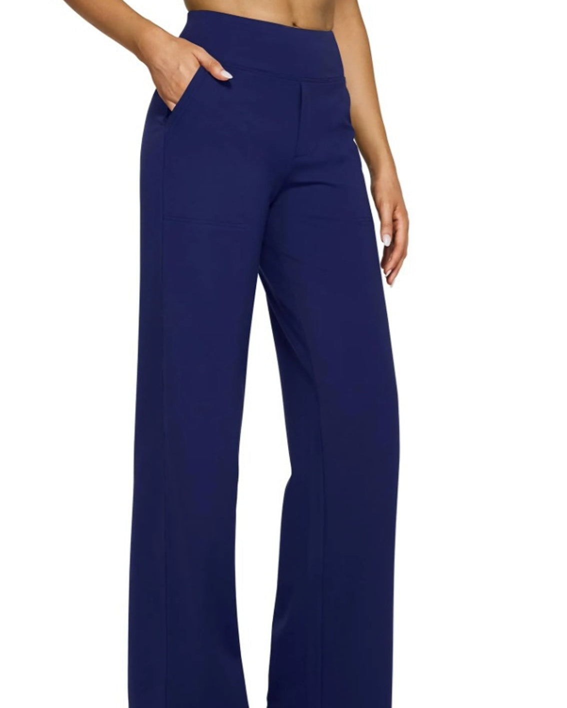 Casual High-Waisted Straight-Leg Yoga Pants with Loose Pockets | Comfort Fit