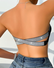 Sparkle Crisscross Back Bralette