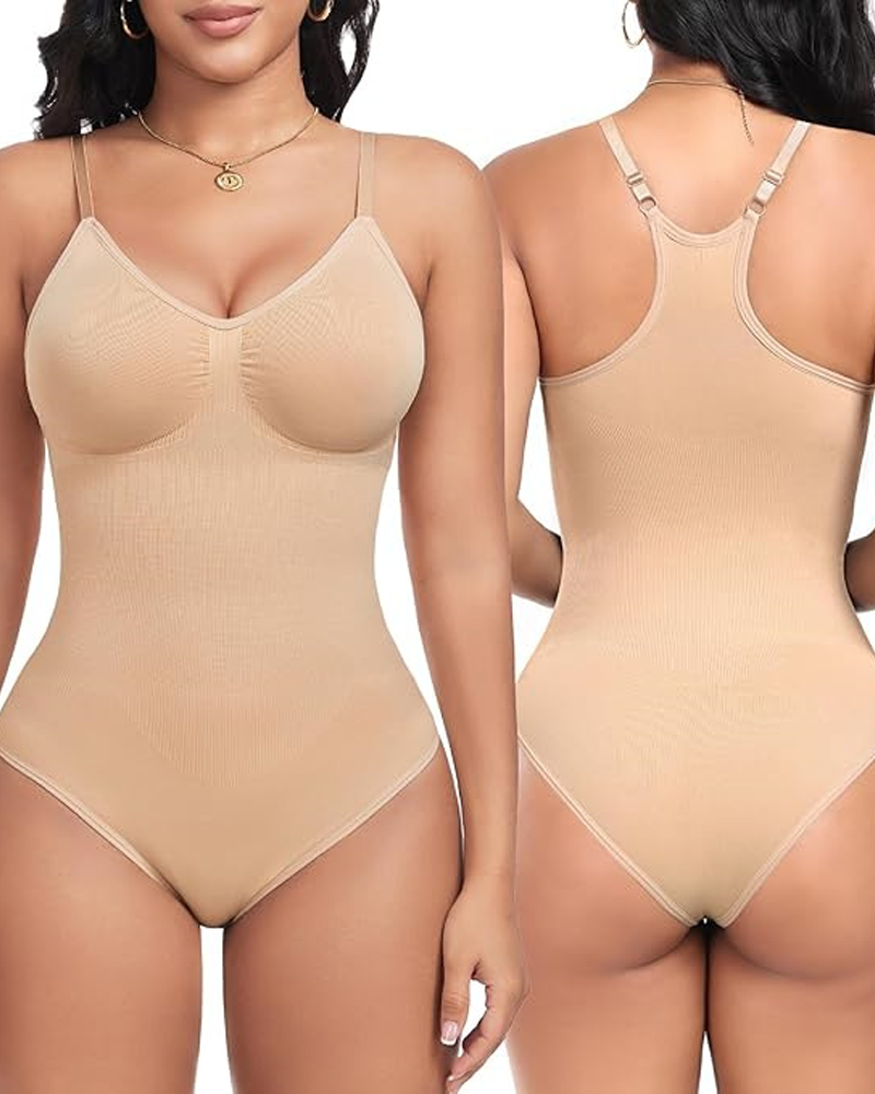 Seamless V-Neck Shapewear Bodysuit
