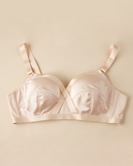 Satin Crisscross Strap Bra