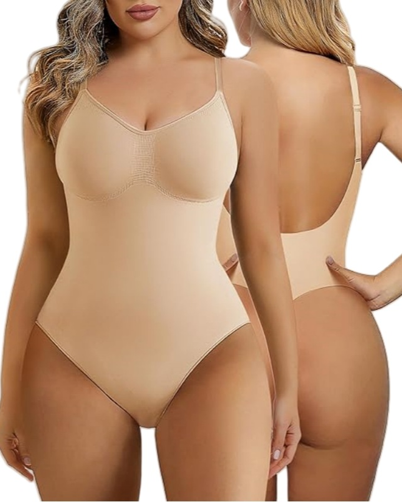 Hip-Lifting Seamless Thong Bodysuit
