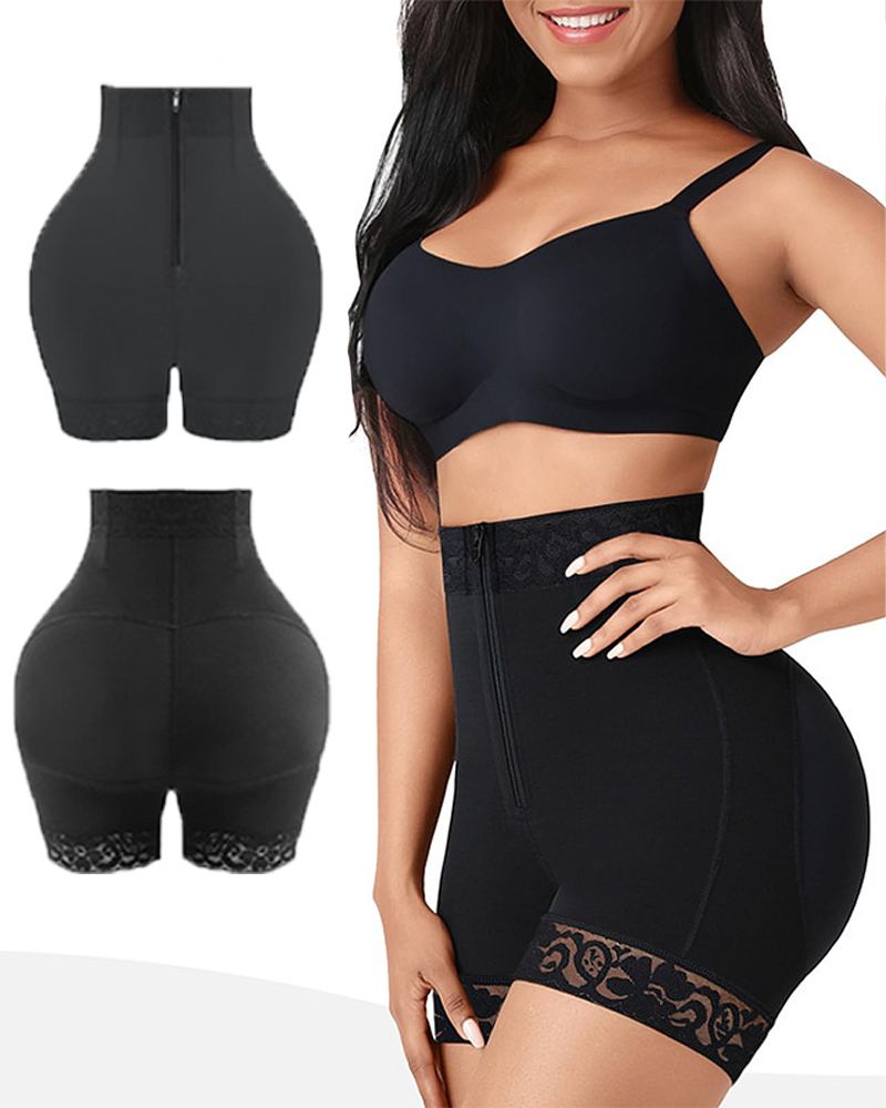 High-Waisted Zipper Hip-Lifting Shaping Pants That Reshape Curves