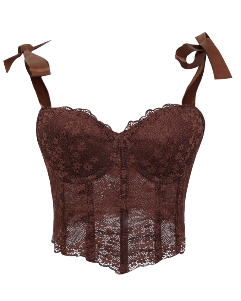 Lace-Trimmed Sexy Corset