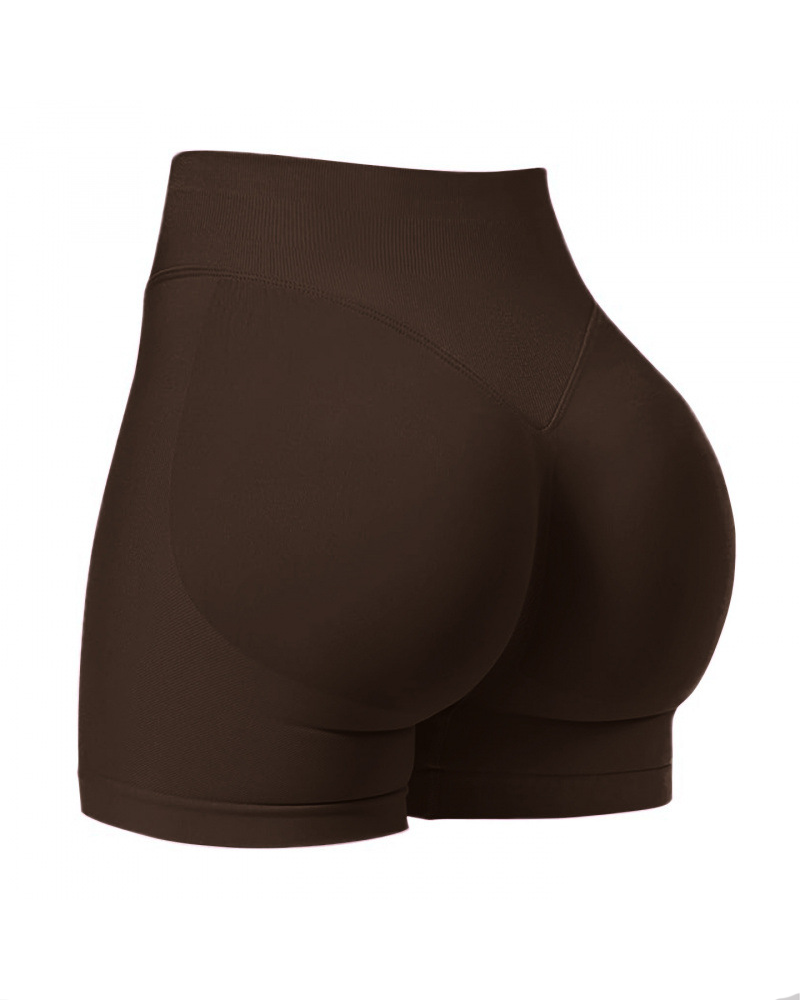Seamless High-Waisted Peach-Shaped Tight-Fitting Butt-Lifting Shorts