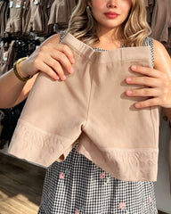 High-Waist Butt Lifter Shaping Shorts with Lace Trim