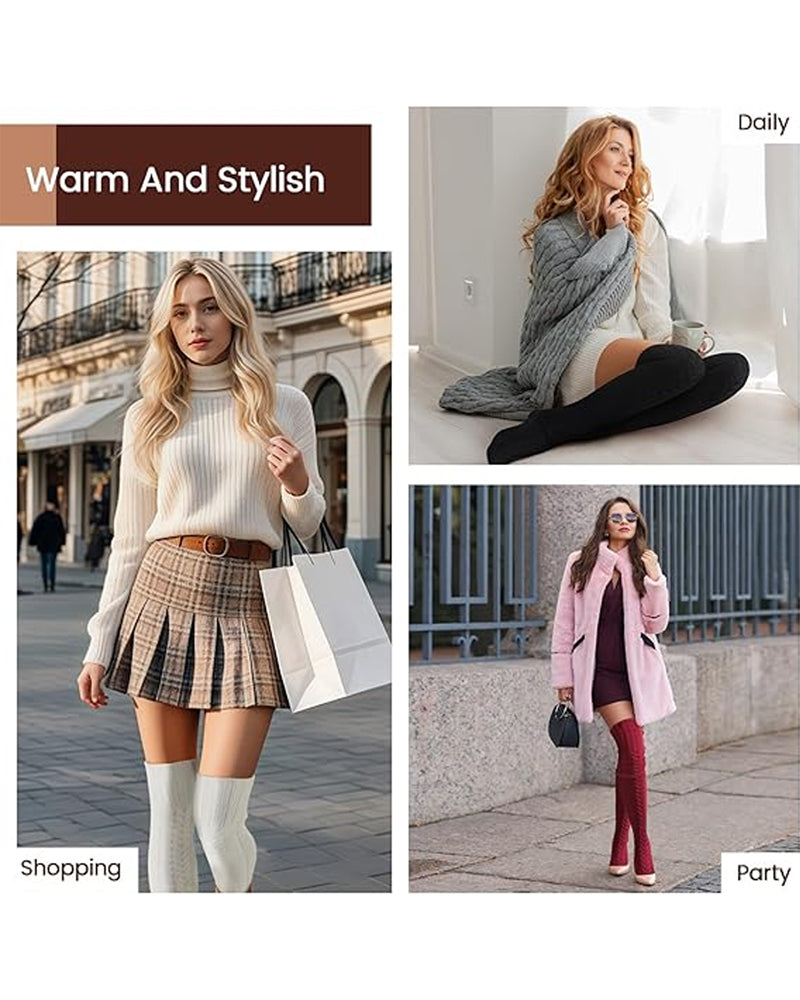 Knee-Length Knitted Socks