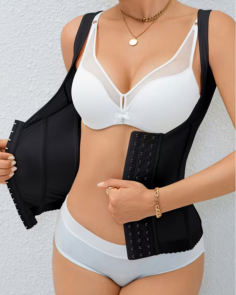 Hook-And-Eye Tummy Control Shapewear Tank