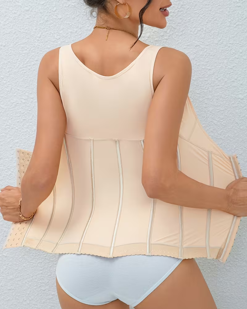 Hook-And-Eye Tummy Control Shapewear Tank