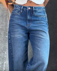 3D Tummy Control High Waisted Washed Jeans for Women - Curvy Fit