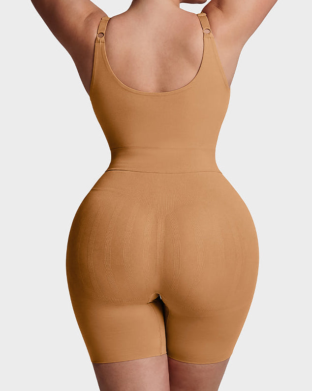 U-Neck No-Cup Mid-Thigh Shapewear