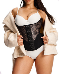 Lace Panel Waist Trainer â€?Premium Hourglass Shaper
