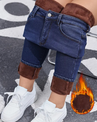 Fleece-Lined Stretch Skinny Jeans