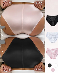 Elegant Satin Peach-Shaped Lace Bow Thong