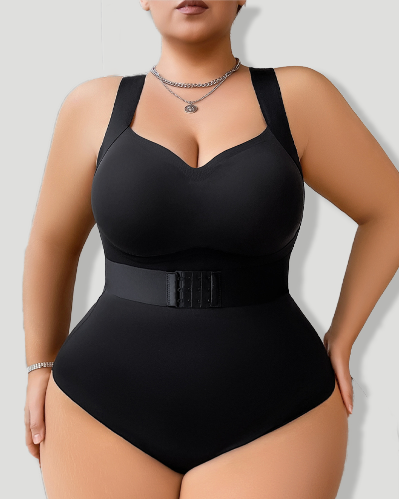 3-in-1 Compression Bodysuit Shaper with Built-in Bra & Waist Cincher
