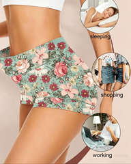Printed High Waist Tummy Control Breathable Comfortable Underwear