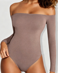 Seamless High Elastic Long Sleeve Tube Top Jumpsuit