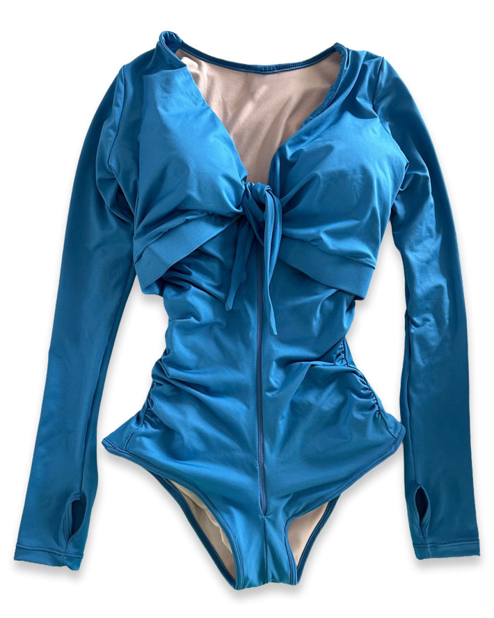 Blue Swim Girdle Long sleeve