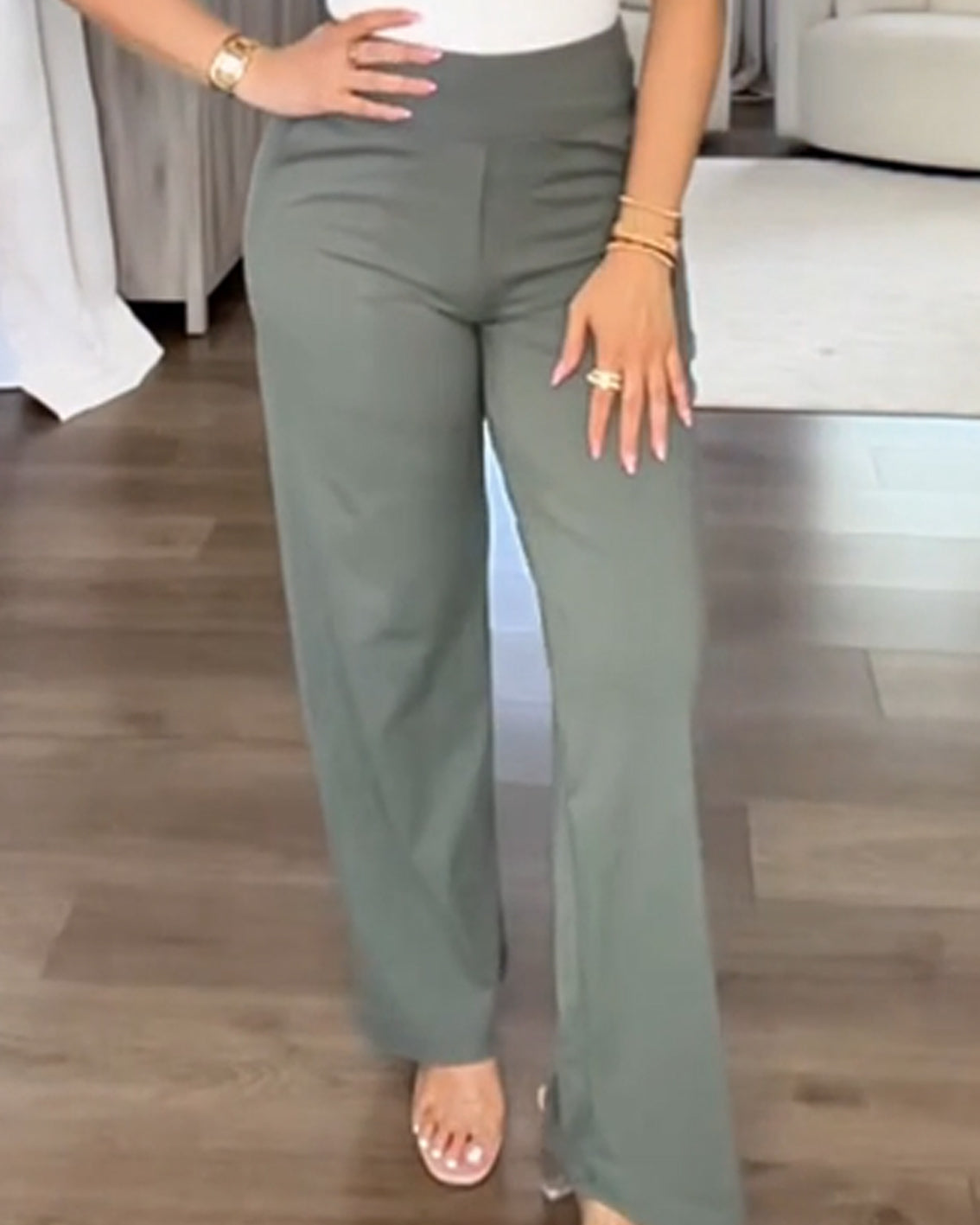 Casual High-Waisted Straight-Leg Yoga Pants with Loose Pockets | Comfort Fit