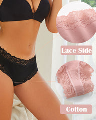 Sexy mid-rise ribbed cotton briefs