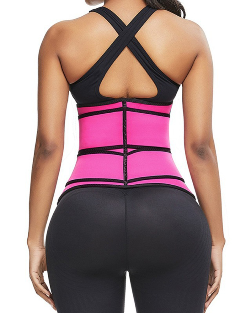 Body Shaping Double Belt Zipper Belly Control Belt