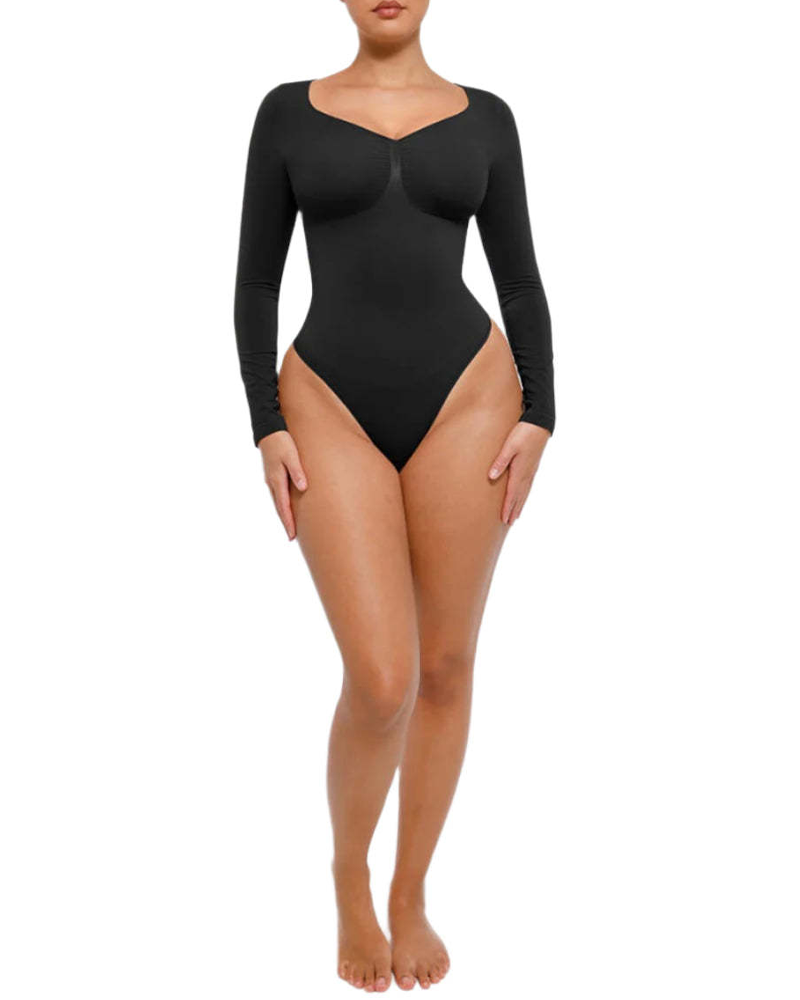Slim-Fit V-Neck Seamless Body Shaping Bodysuit