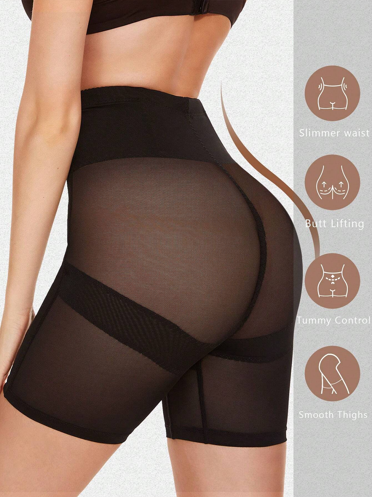 Comfort High Waisted Body Shaper Shorts Seamless no Rolling Thigh Slimmer