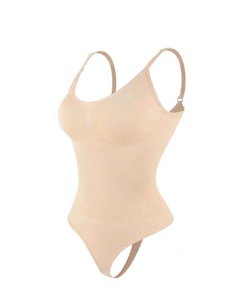 Strappy Backless Seamless Shaping Bodysuit