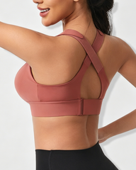 Adjustable Front Zip Beauty Back Yoga Sports Bra