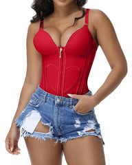 Waist Trainer for Women Tummy Control Vest Black Corset Shapewear Bustier Tank Tops Going Out Body Shaper with Straps
