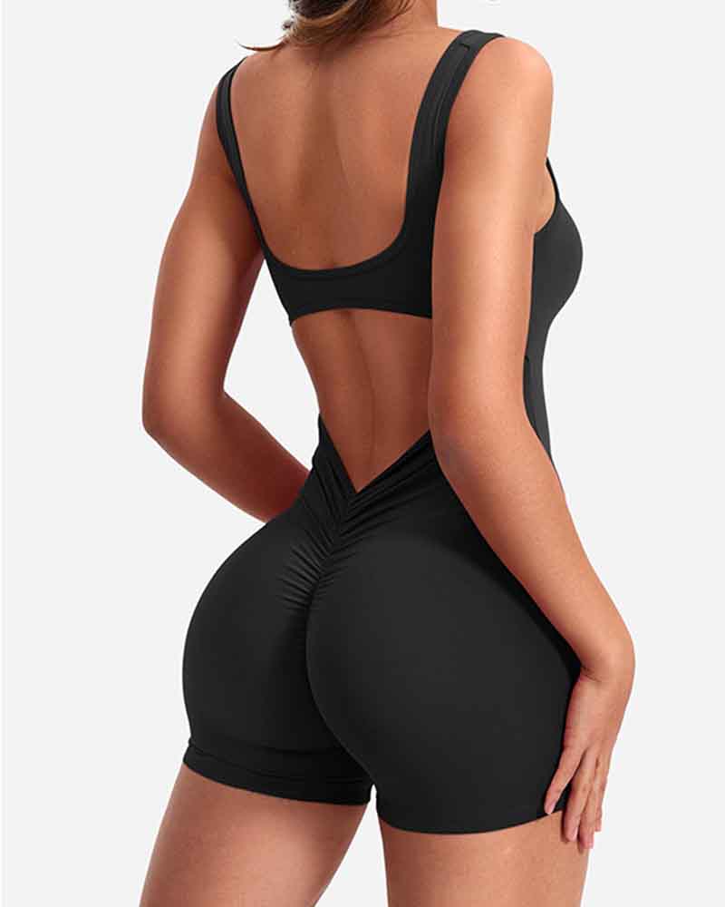 Backless Sleeveless Yoga Bodysuit