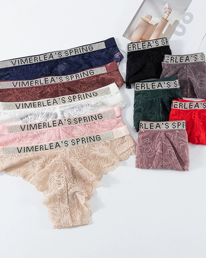 Sexy Rhinestone Waistband Panties