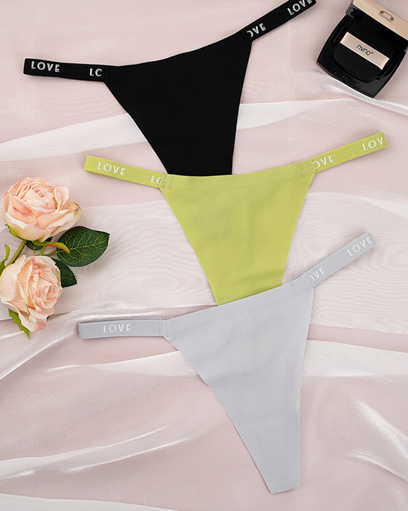 Ice Silk Seamless Cotton Antibacterial Crotch Sexy T-Back