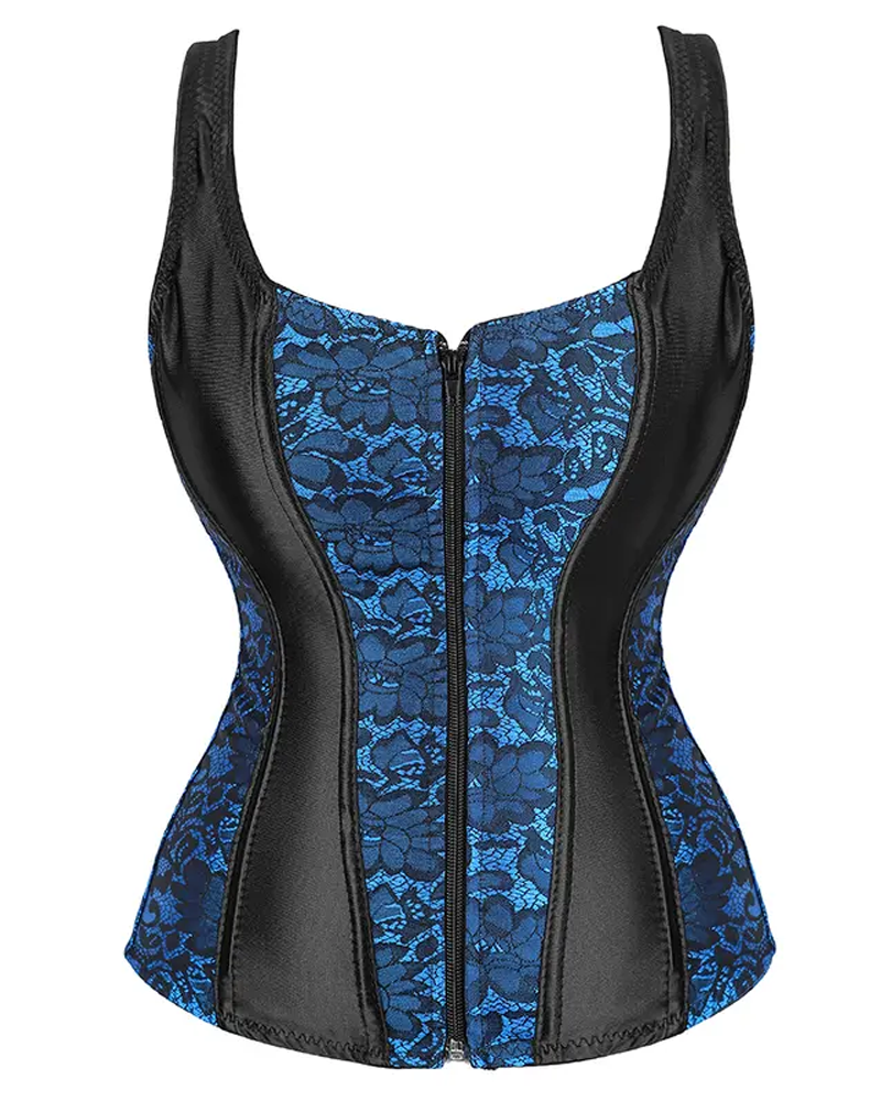 Lace Satin Zipper Shapewear